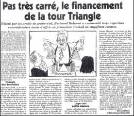 Canard enchainé : Pas très carré le financement de la Tour Triangle